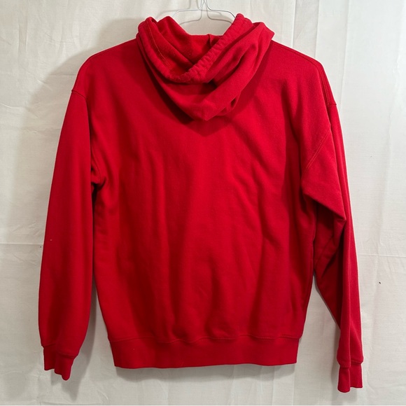 Coca-Cola Unisex Fleece Hoodie Sweatshirt in Red Medium - Picture 2 of 5